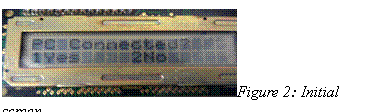 Text Box:  Figure 2: Initial screen