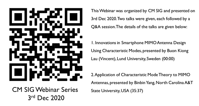 QR code for 3 Dec 2020 CM SIG Webinar