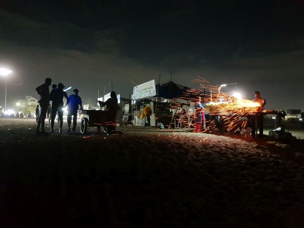 Chennai Beach at Night